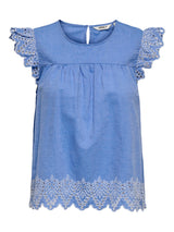 Kap mouw Shirt Cartulum Blue Bonnie/ Bright White