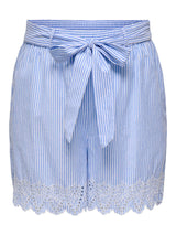 Korte Broek Cartulum Button Stripe Serenty/Bright White