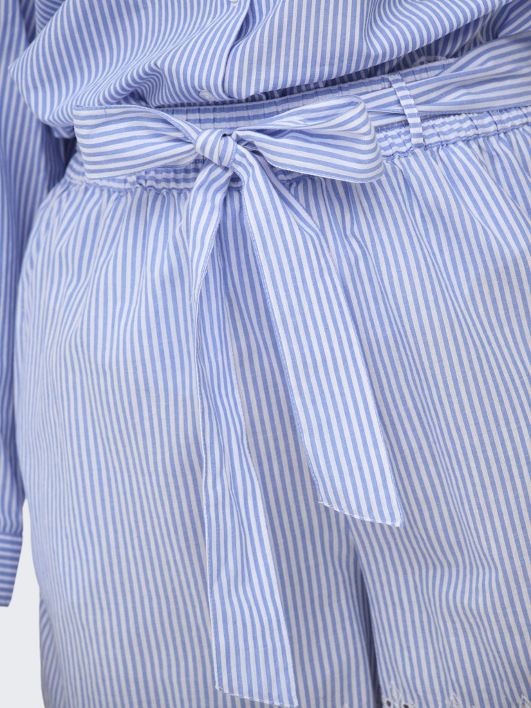 Korte Broek Cartulum Button Stripe Serenty/Bright White