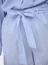 Korte Broek Cartulum Button Stripe Serenty/Bright White