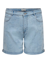 Jeans Short HW Carvega Star Light Blue Denim