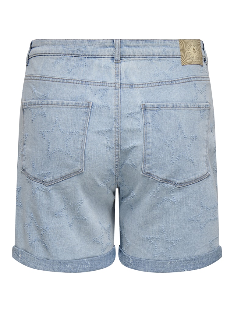 Jeans Short HW Carvega Star Light Blue Denim