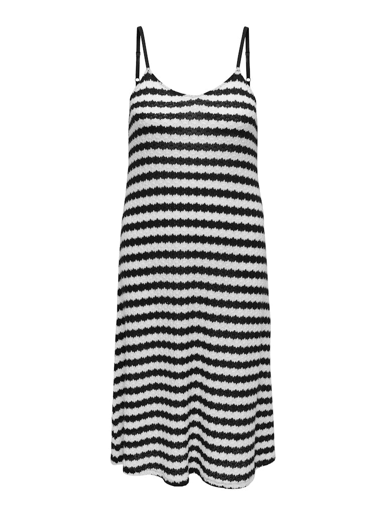 Jurk Carevara stripe Black/Cloud Dancer