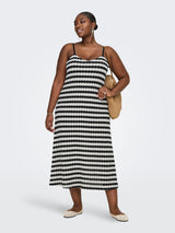 Jurk Carevara stripe Black/Cloud Dancer