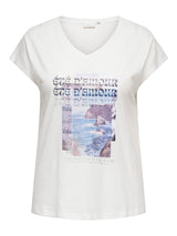 Shirt Carcarina V- Neck print Summer Cloud Dancer