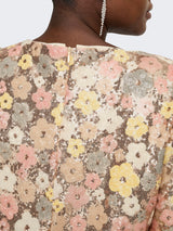 Pailette Jurk Carmabelle Sequins Floral Sunlight