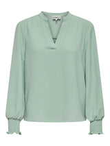 Blouse Lange Mouw Carmetta V-neck jadeite