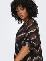 Blouse Carcamille 3/4 V-neck Shaved Chocolat