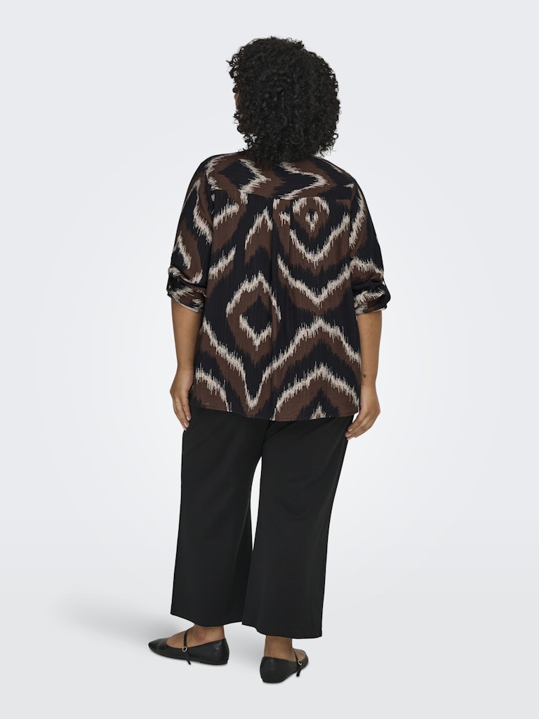 Blouse Carcamille 3/4 V-neck Shaved Chocolat