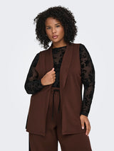 Gilet Carleah long Shaved Chocolate