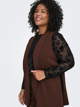 Gilet Carleah long Shaved Chocolate