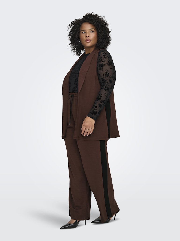 Gilet Carleah long Shaved Chocolate