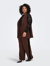 Gilet Carleah long Shaved Chocolate