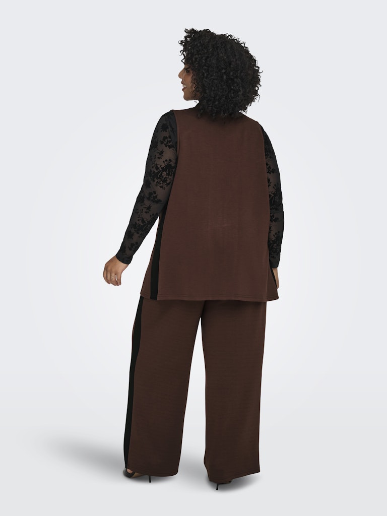 Gilet Carleah long Shaved Chocolate