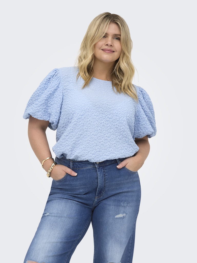 Shirt met pfmouw Careleni Cashmere Blue