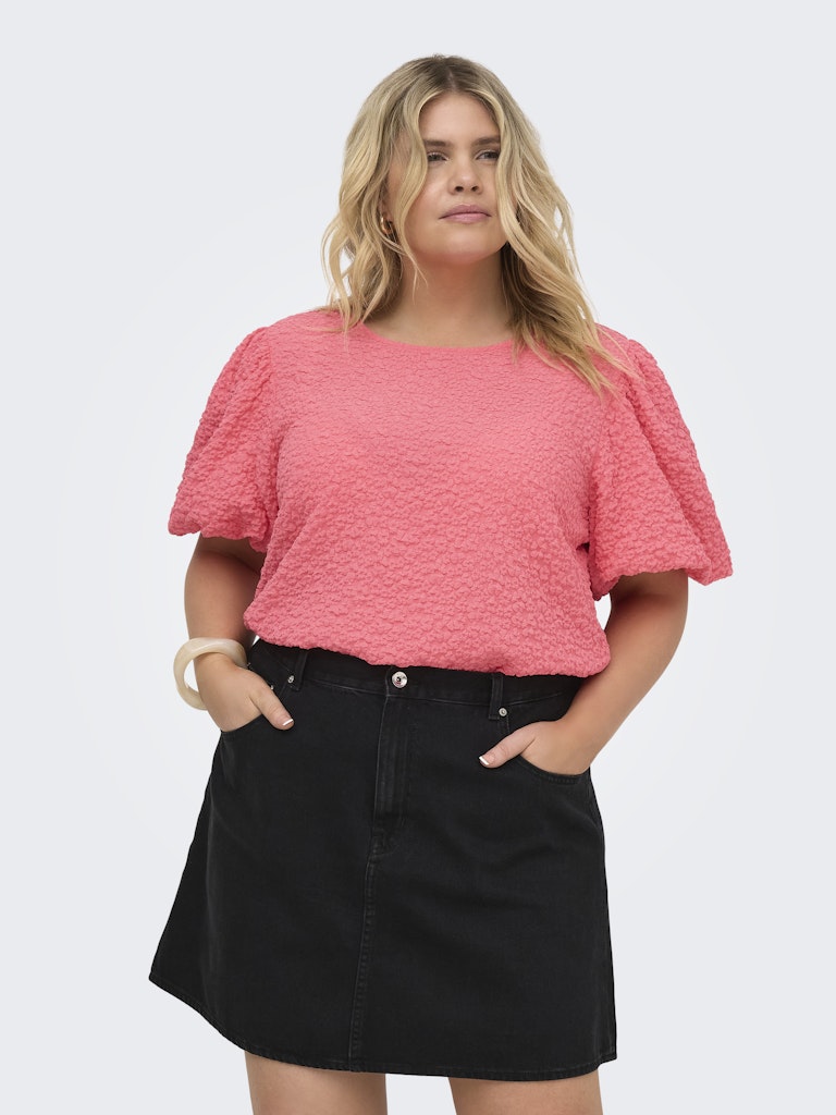 Shirt met pfmouw Careleni Sugar Coral
