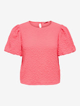 Shirt met pfmouw Careleni Sugar Coral