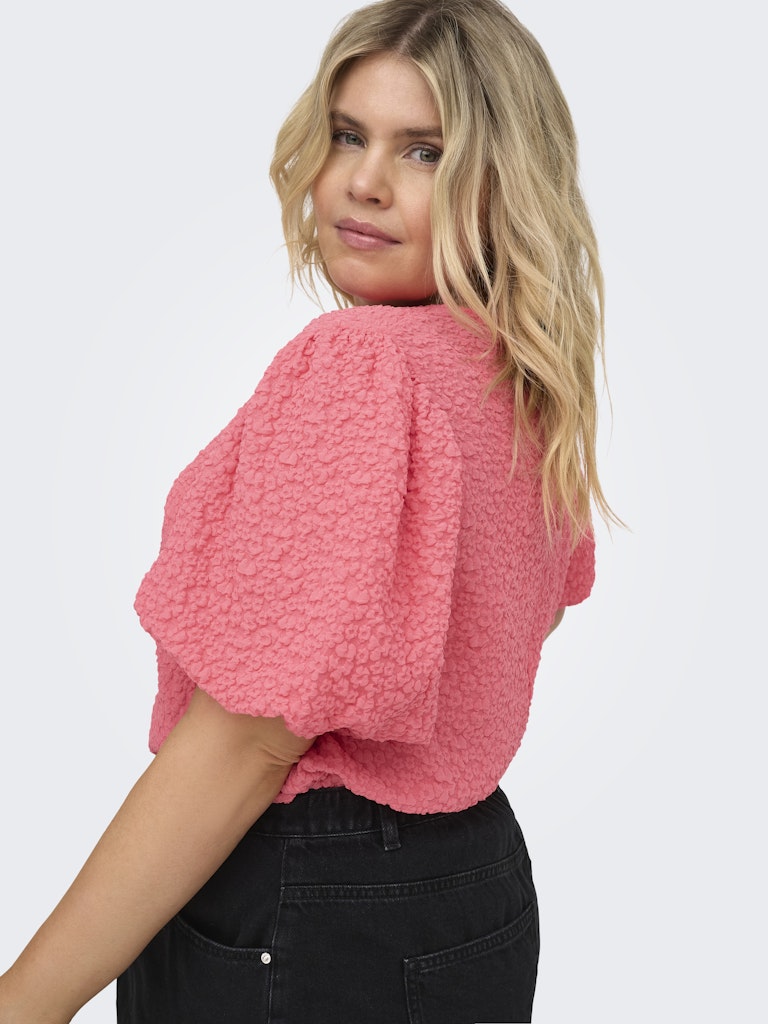 Shirt met pfmouw Careleni Sugar Coral