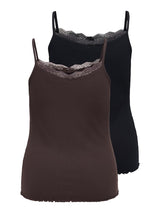 Top Carsille 2 pack Coffee/Black