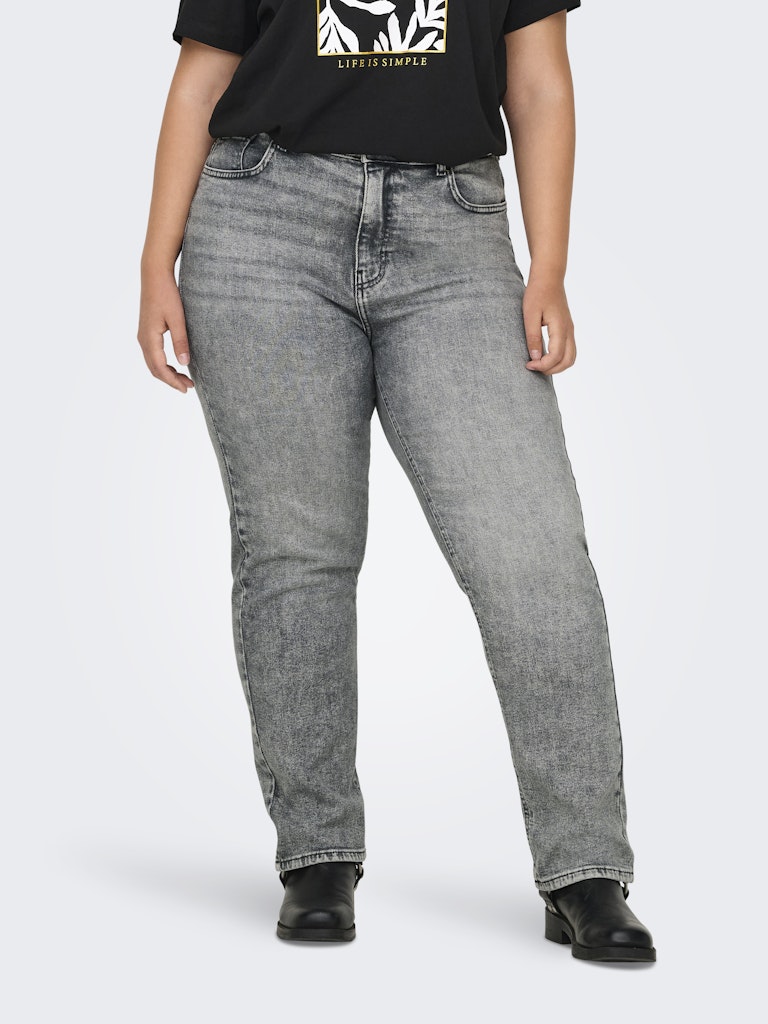 Straight Jeans Carmily HW TAI144 Medium Grey Denim