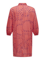Doorknoop Jurk Carphoebe print rebel Rose of Sharon t/m 54
