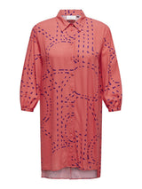 Doorknoop Jurk Carphoebe print rebel Rose of Sharon t/m 54