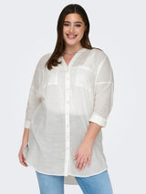 Blouse Carapeldoorn Solid V-Neck Cloud Dancer