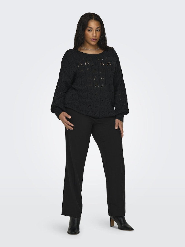 Broek Carliette HW Straight Black