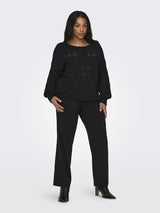 Broek Carliette HW Straight Black
