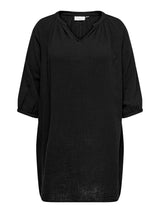 V- Neck Knie jurk Carthyra Zwart