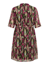 Jurk Caraugustine print Kalamata-fuchsia