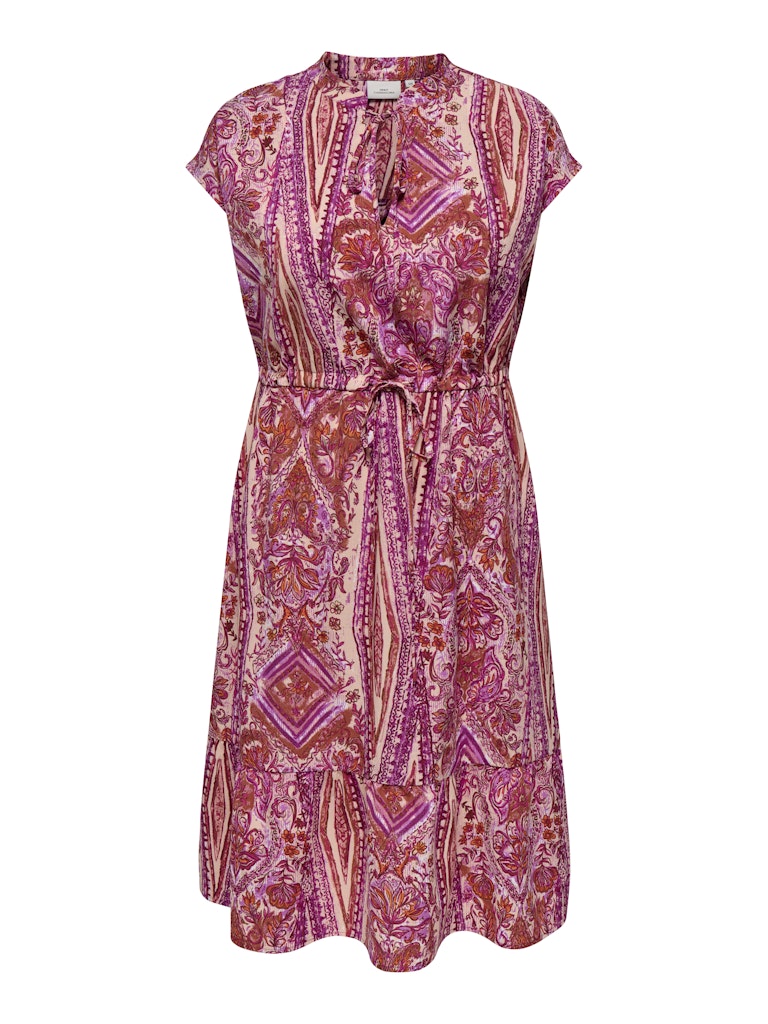 Jurk Carnova print Fuschsia Fedora