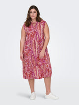 Jurk Carnova print Fuschsia Fedora