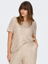Shirt Carviviana sequins Frosted Almond