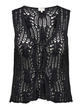 gehaakt mouwloos vest Carlizzy Black