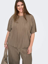 Plisse shirt Carravenna Caribou