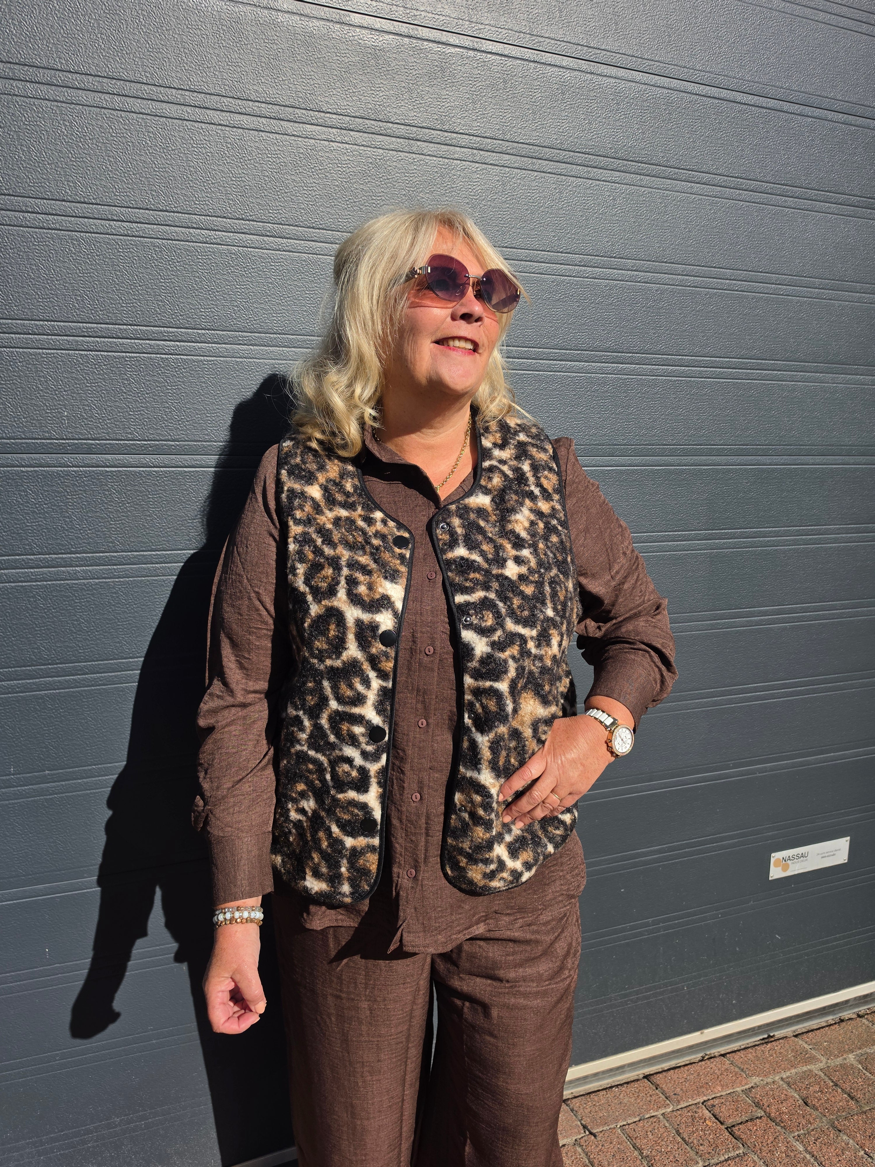 Boucle Gilet Carbelisa leo Camel