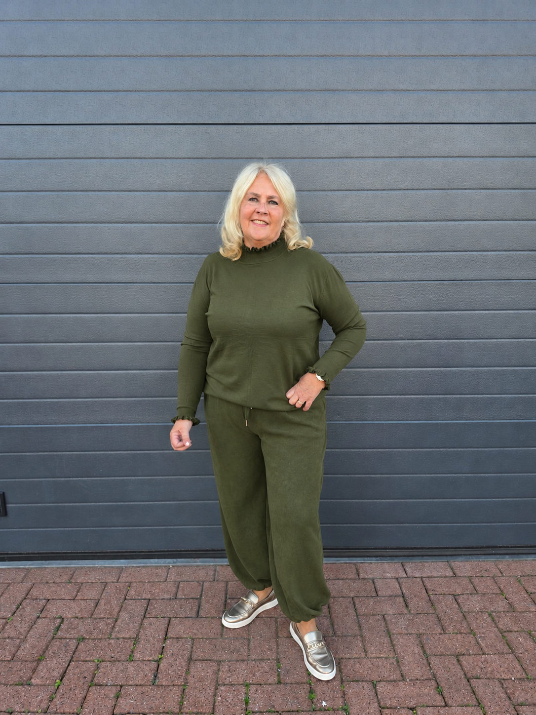 Rib Ballon Broek Olijf Groen t/m 48