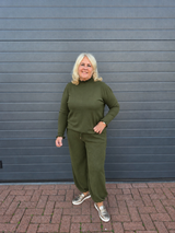 Rib Ballon Broek Olijf Groen t/m 48
