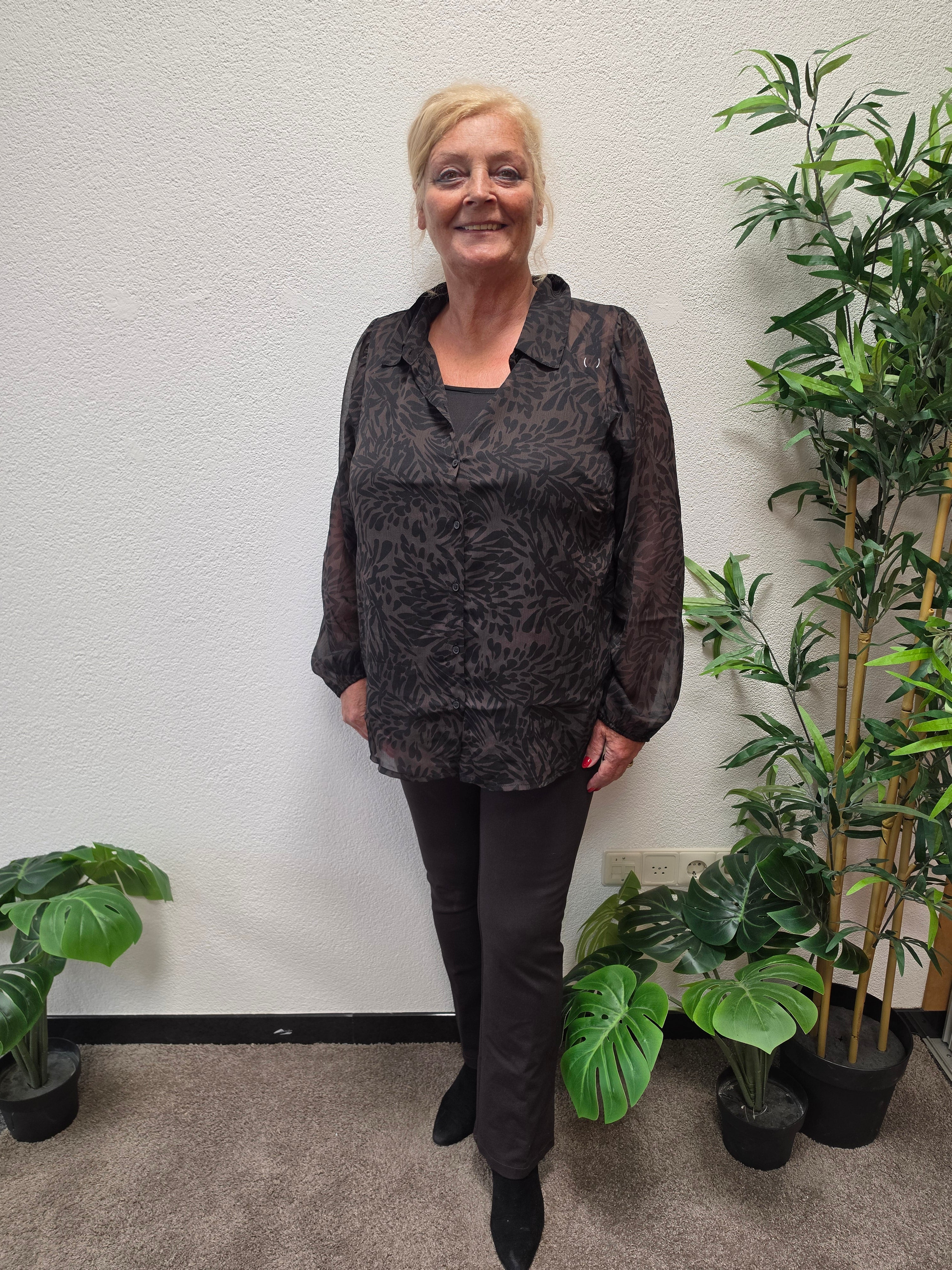 Blouse Carstar print Peninna Chocolate Plum