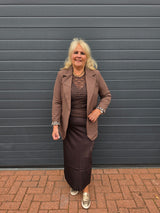 Mesh Lace Shirt Caraya Coffee Bean