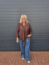 Blouse Carjoanna Coffee Bean