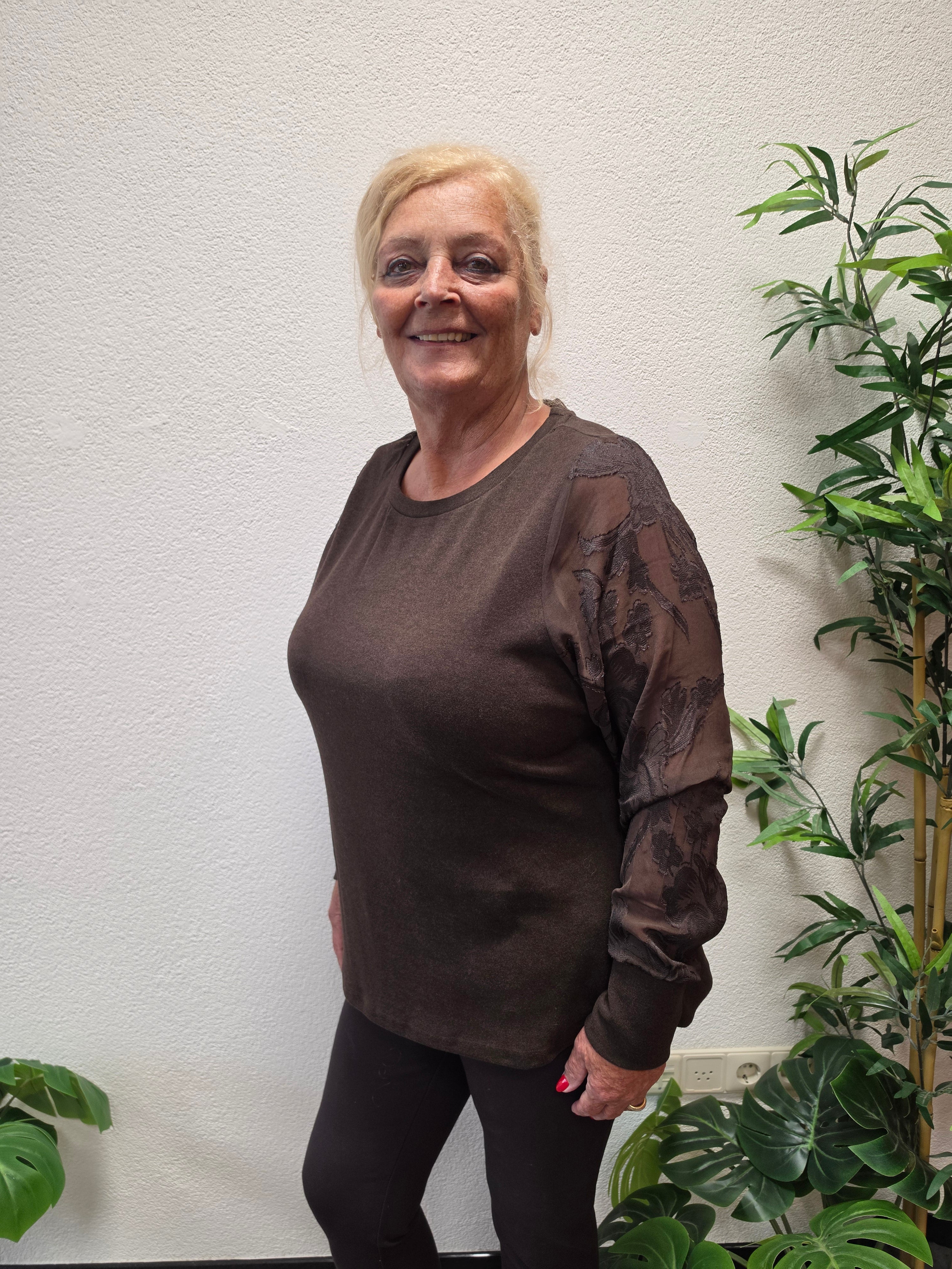 Shirt Caramilla Eleni Jacquard Coffee Bean