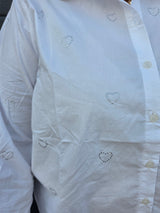 Blouse CarnewLina Sarah Glitter heart Bright White
