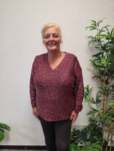 Trui VMC Newleilani Sequins Windsor Wine