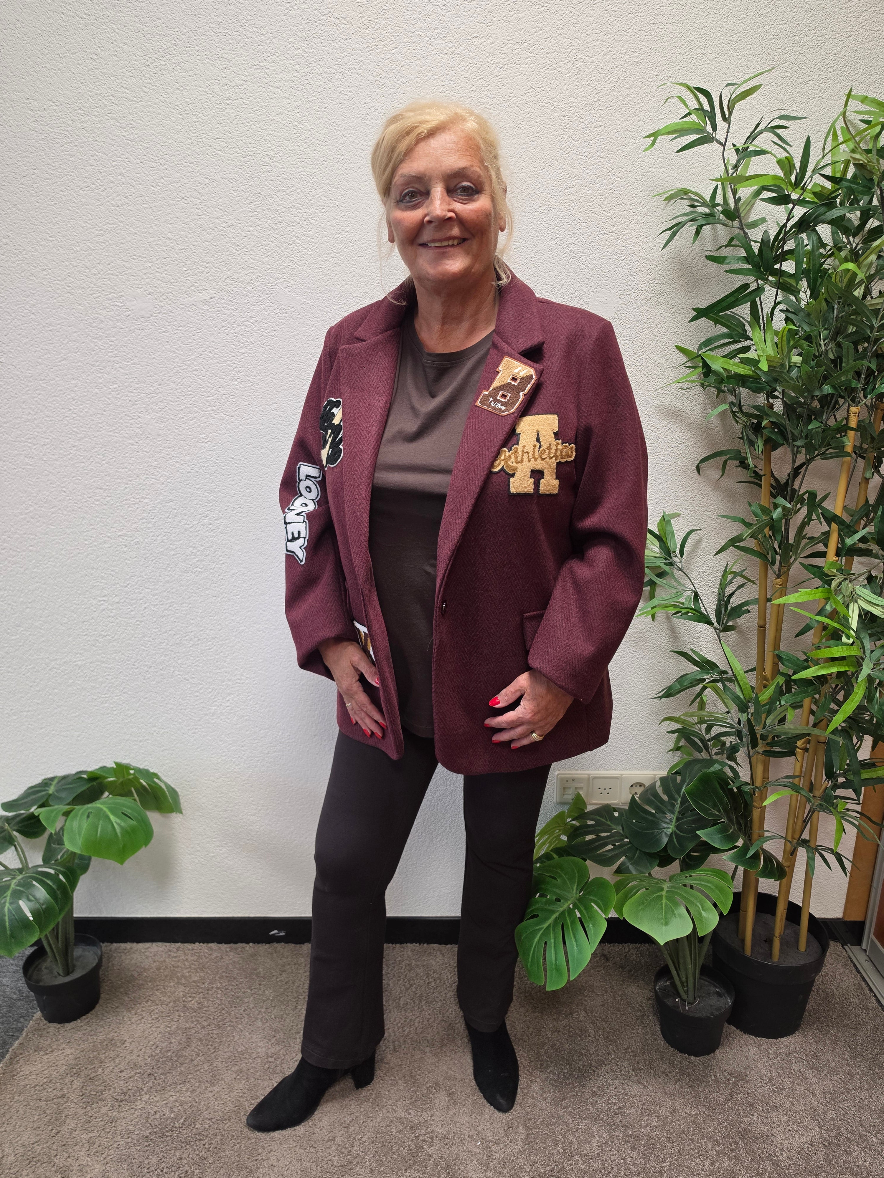 Blazer Looney Bordeaux t/m 48