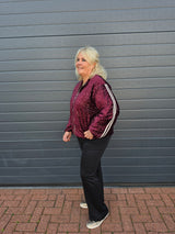 Bomber Jasje Paillet Bordeaux  t/m 48
