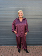 Blouse Silky Bordeaux t/m 48