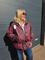 Jacket Misty Leather Look Bordeaux t/m 50