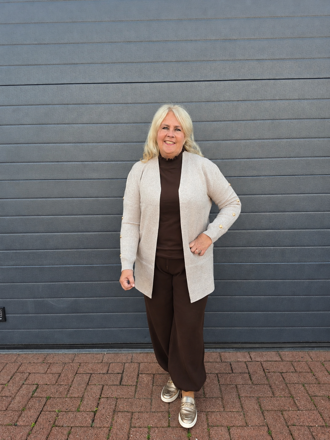 Rib Ballon Broek Donker Bruin t/m 48